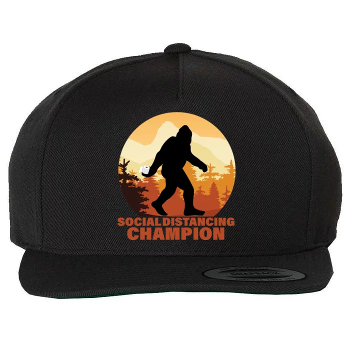 Social Distancing Champion Wool Snapback Cap