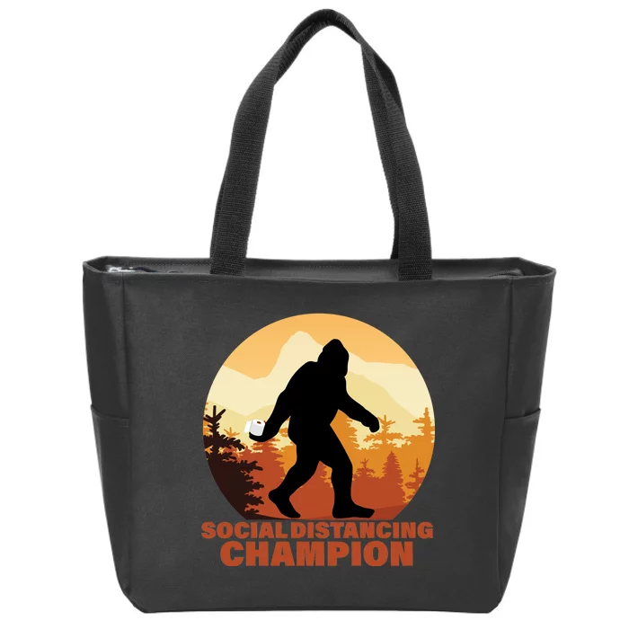 Social Distancing Champion Zip Tote Bag