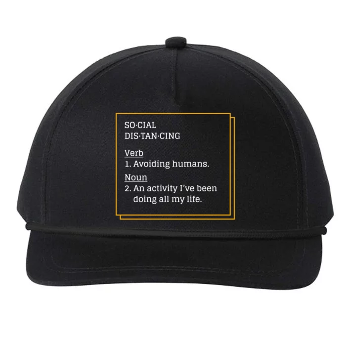 Social Distancing Definition Snapback Five-Panel Rope Hat