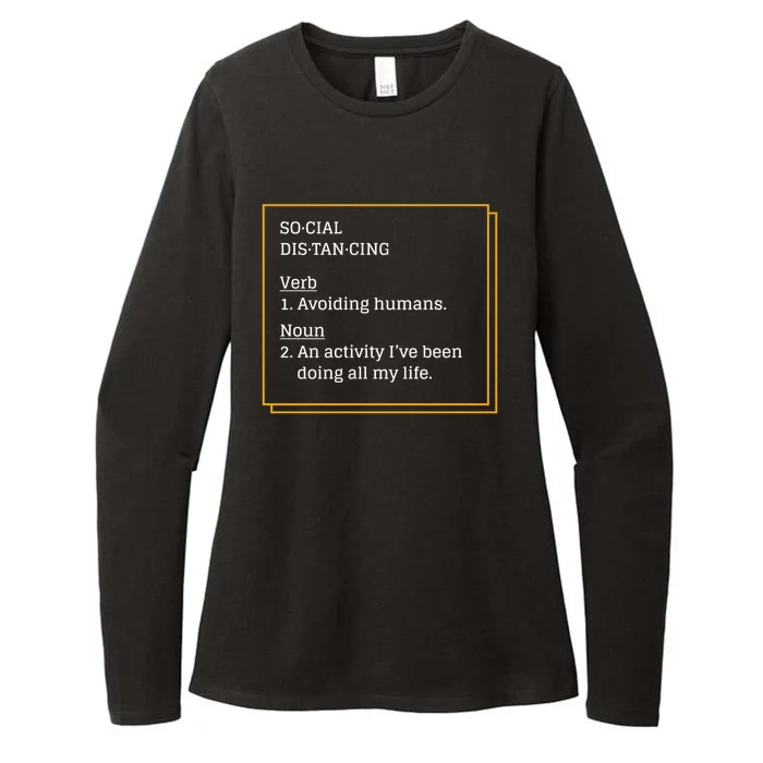 Social Distancing Definition Womens CVC Long Sleeve Shirt