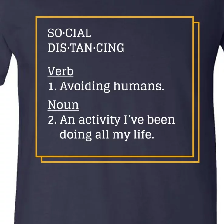 Social Distancing Definition V-Neck T-Shirt