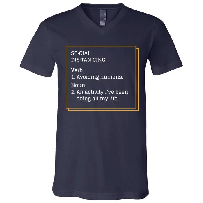 Social Distancing Definition V-Neck T-Shirt