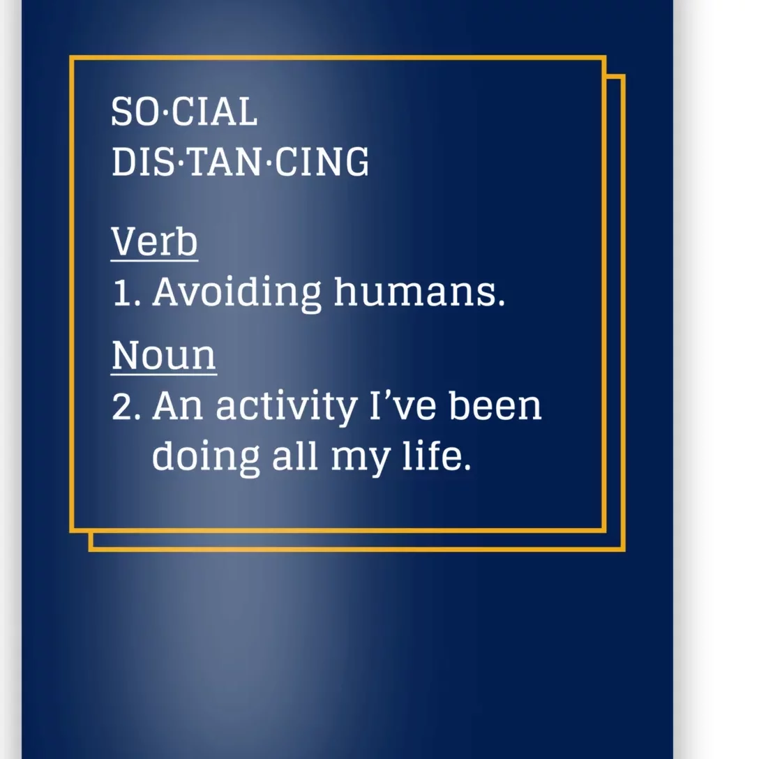 Social Distancing Definition Poster