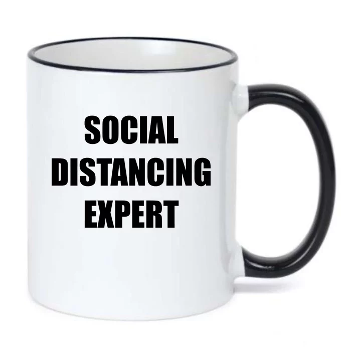 Social Distancing Expert Black Color Changing Mug