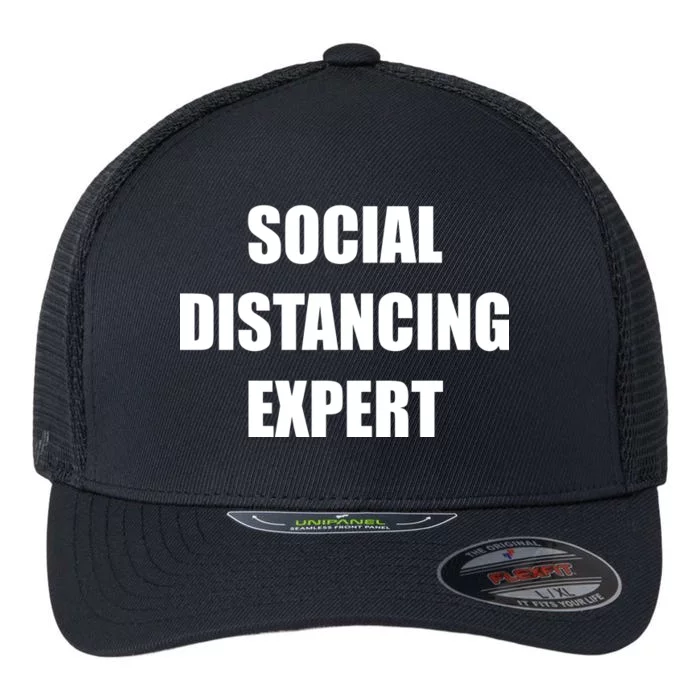 Social Distancing Expert Flexfit Unipanel Trucker Cap