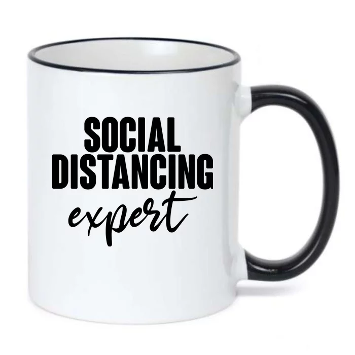 Social Distancing Expert Funny Pandemic Black Color Changing Mug