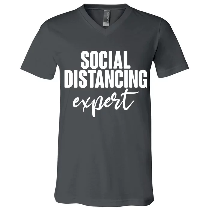 Social Distancing Expert Funny Pandemic V-Neck T-Shirt