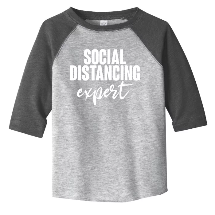 Social Distancing Expert Funny Pandemic Toddler Fine Jersey T-Shirt