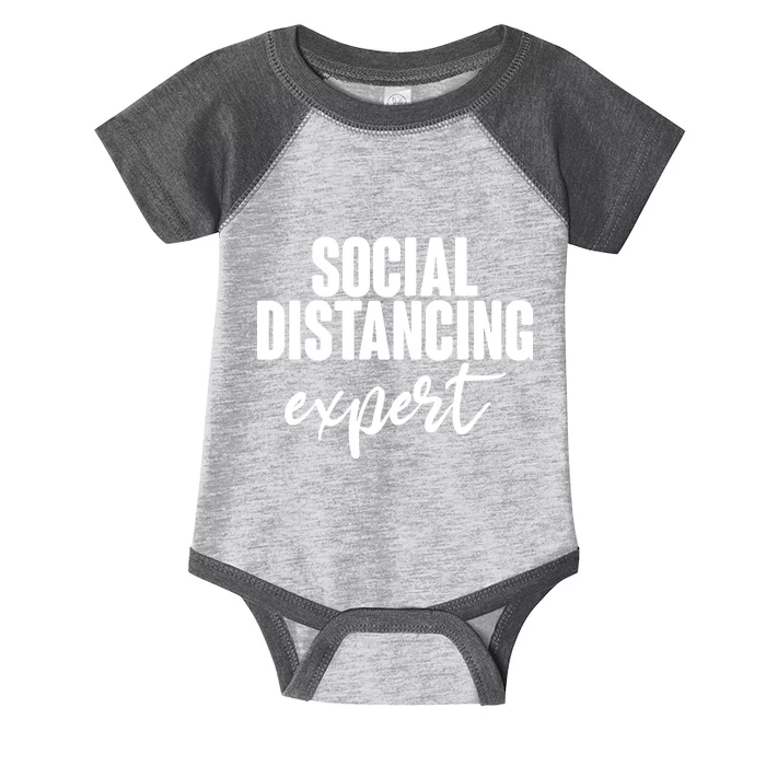 Social Distancing Expert Funny Pandemic Infant Baby Jersey Bodysuit