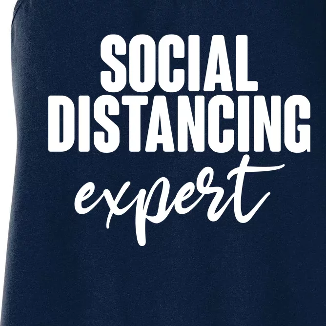 Social Distancing Expert Funny Pandemic Women's Racerback Tank