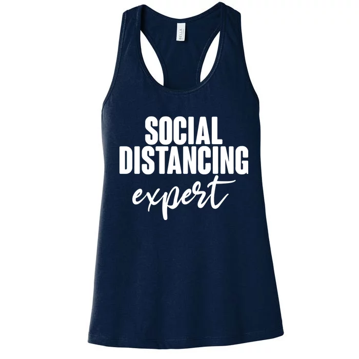 Social Distancing Expert Funny Pandemic Women's Racerback Tank