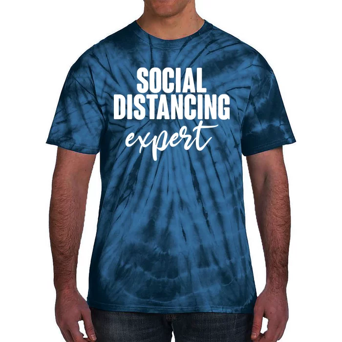 Social Distancing Expert Funny Pandemic Tie-Dye T-Shirt