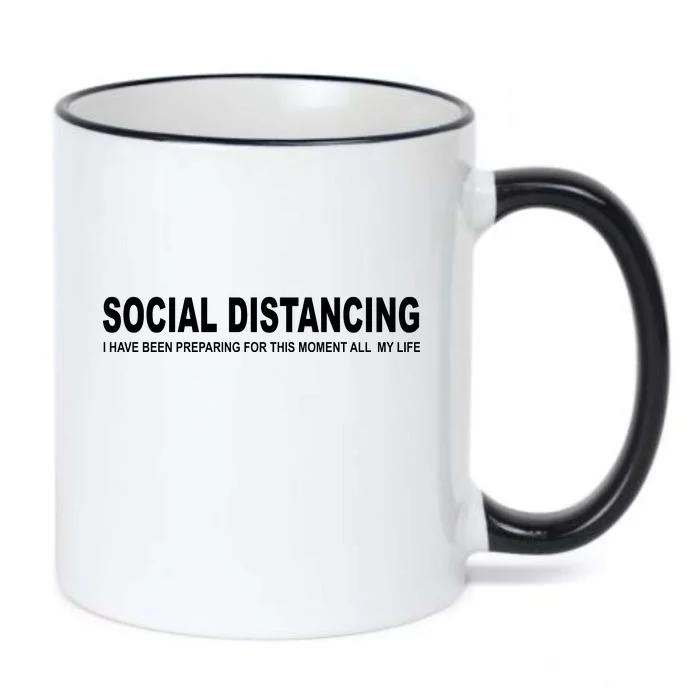 Social Distancing Funny Flu Virus Black Color Changing Mug