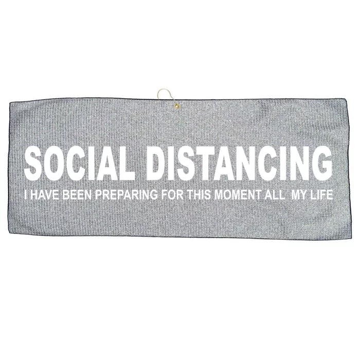 Social Distancing Funny Flu Virus Large Microfiber Waffle Golf Towel