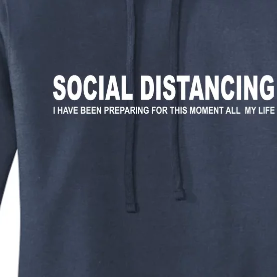 Social Distancing Funny Flu Virus Women's Pullover Hoodie