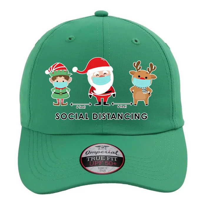 Social Distancing Funny Santa Claus Reindeer Elf Christmas The Original Performance Cap