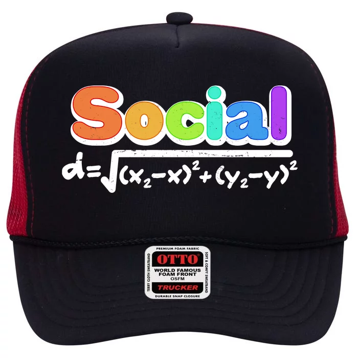 Social Distancing Math Formula High Crown Mesh Trucker Hat