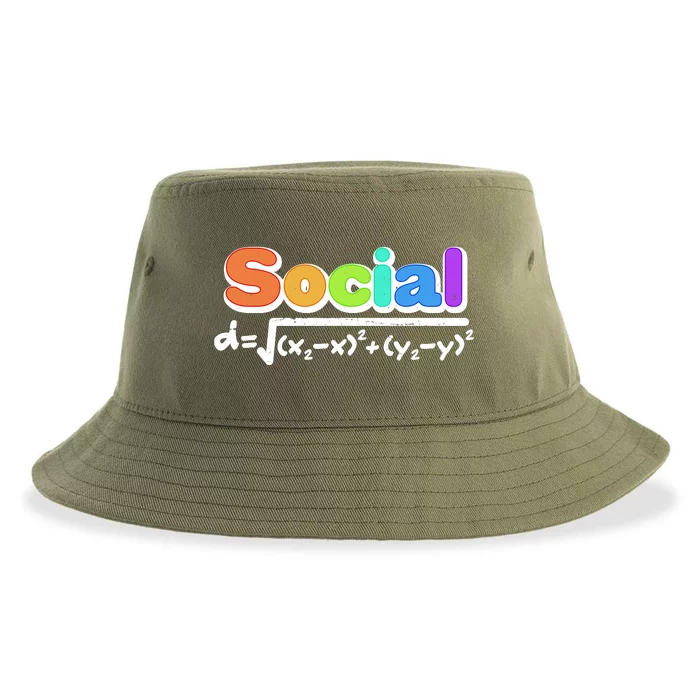 Social Distancing Math Formula Sustainable Bucket Hat