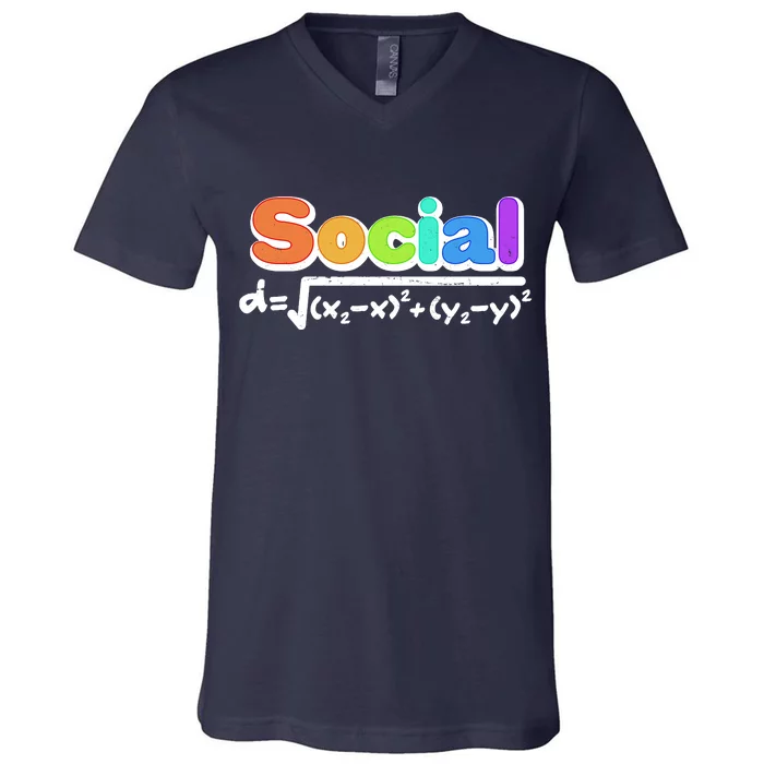 Social Distancing Math Formula V-Neck T-Shirt