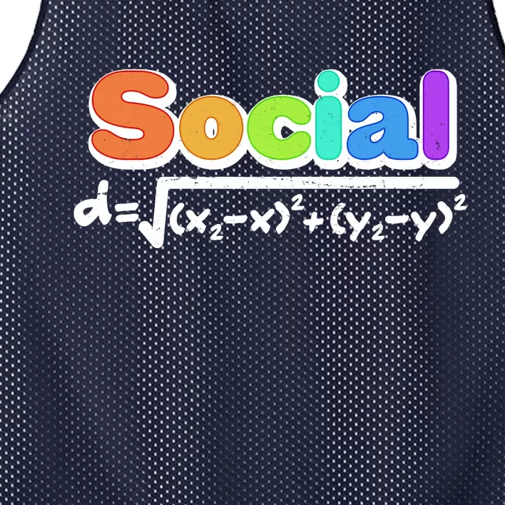 Social Distancing Math Formula Mesh Reversible Basketball Jersey Tank