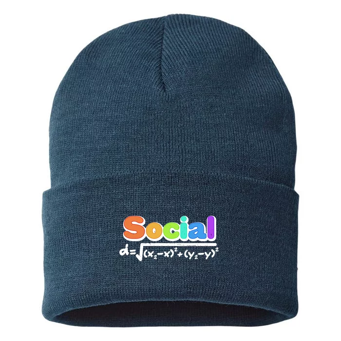 Social Distancing Math Formula Sustainable Knit Beanie