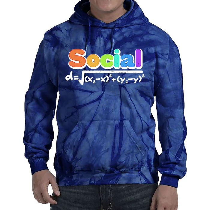 Social Distancing Math Formula Tie Dye Hoodie