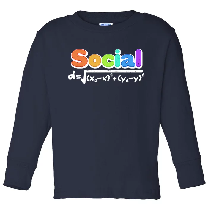 Social Distancing Math Formula Toddler Long Sleeve Shirt