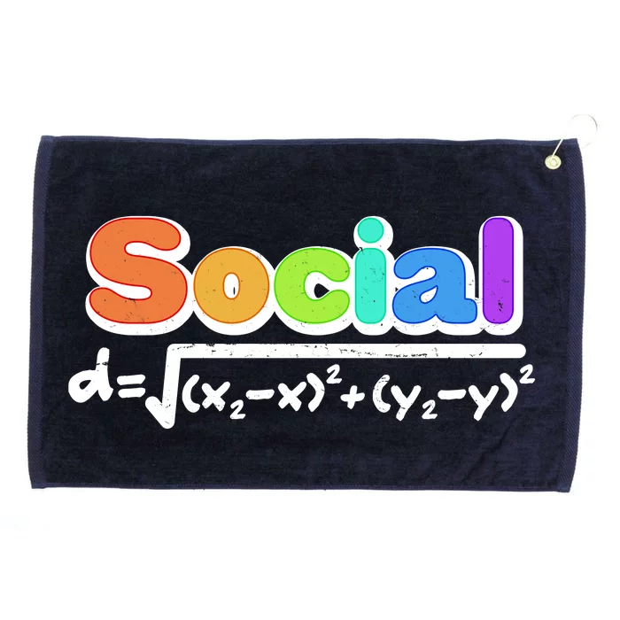 Social Distancing Math Formula Grommeted Golf Towel