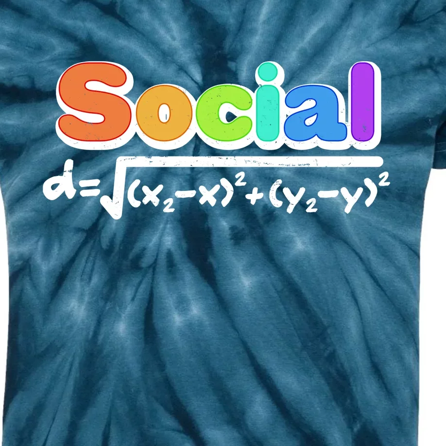 Social Distancing Math Formula Kids Tie-Dye T-Shirt