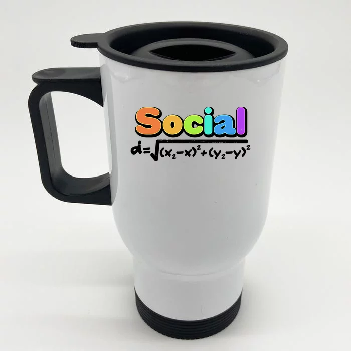 Social Distancing Math Formula Front & Back Stainless Steel Travel Mug