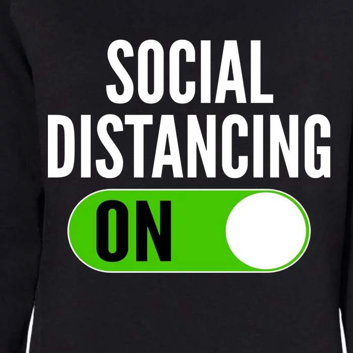 Social Distancing On Button Womens California Wash Sweatshirt