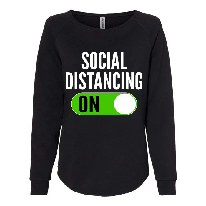 Social Distancing On Button Womens California Wash Sweatshirt