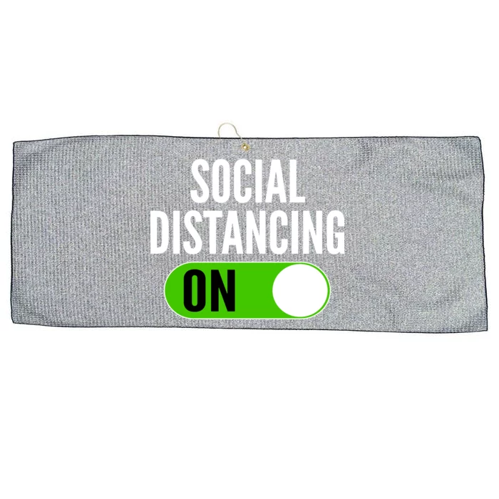 Social Distancing On Button Large Microfiber Waffle Golf Towel