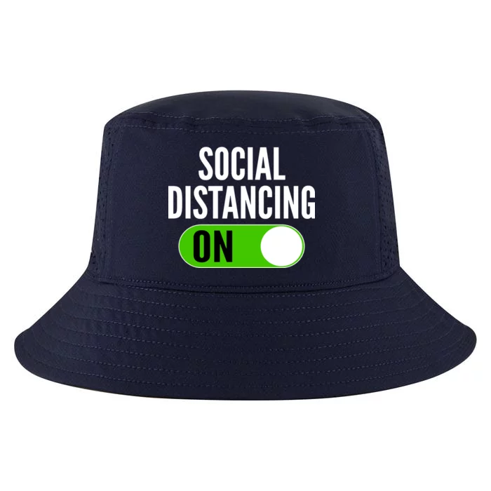 Social Distancing On Button Cool Comfort Performance Bucket Hat