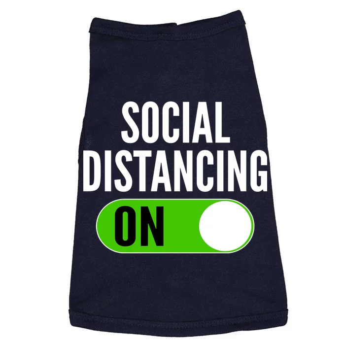 Social Distancing On Button Doggie Tank