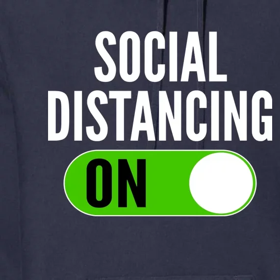 Social Distancing On Button Premium Hoodie