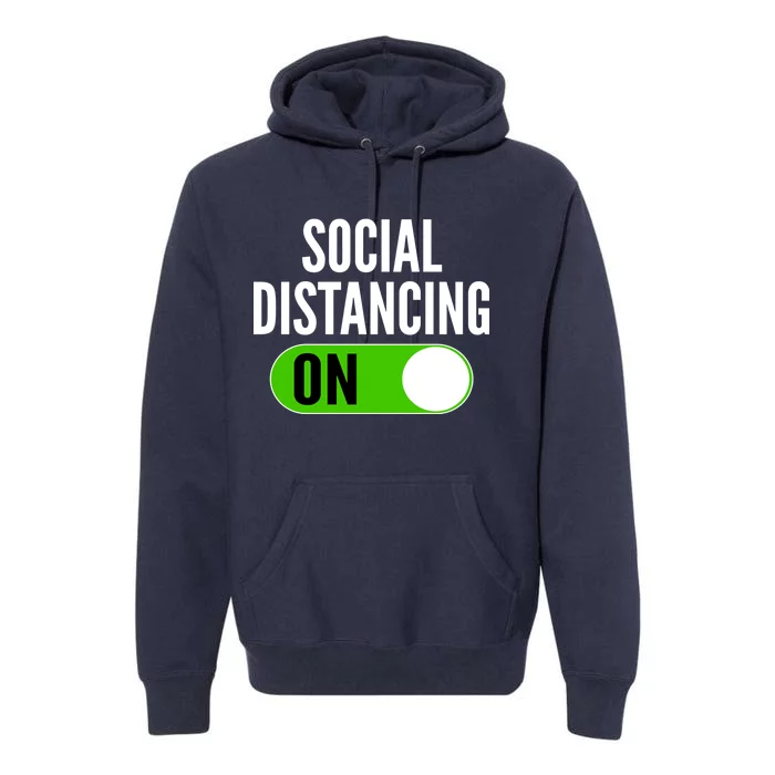 Social Distancing On Button Premium Hoodie