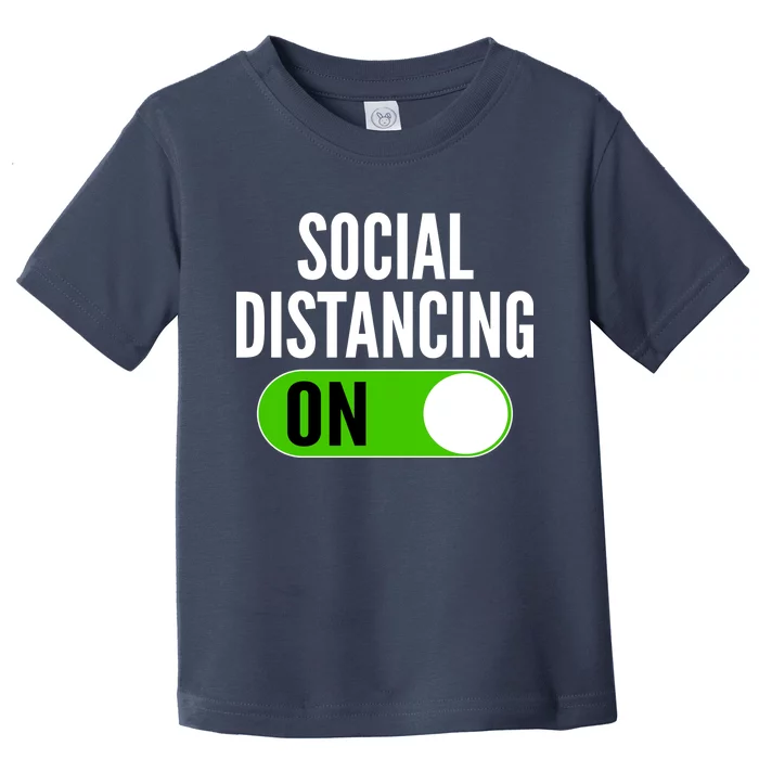 Social Distancing On Button Toddler T-Shirt