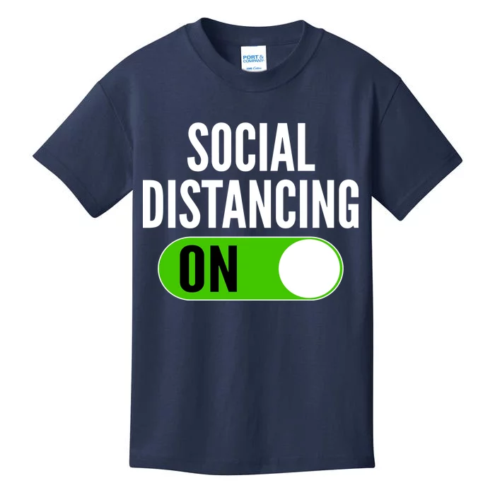 Social Distancing On Button Kids T-Shirt