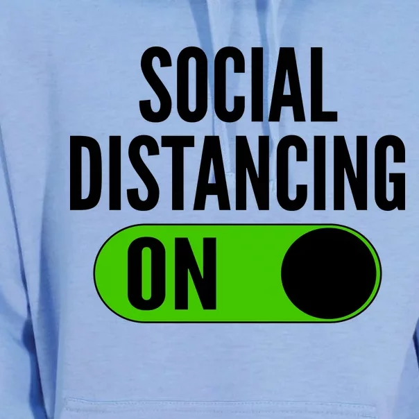 Social Distancing On Button Unisex Surf Hoodie