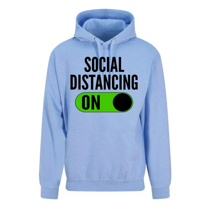 Social Distancing On Button Unisex Surf Hoodie