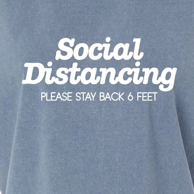 Social Distancing Please Stay Back 6 Feet Garment-Dyed Women's Muscle Tee