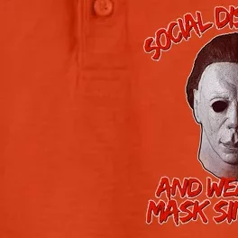 Social Distancing Wearing A Mask Since 1978 Halloween Dry Zone Grid Performance Polo