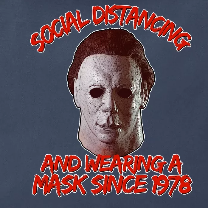 Social Distancing Wearing A Mask Since 1978 Halloween Zip Tote Bag