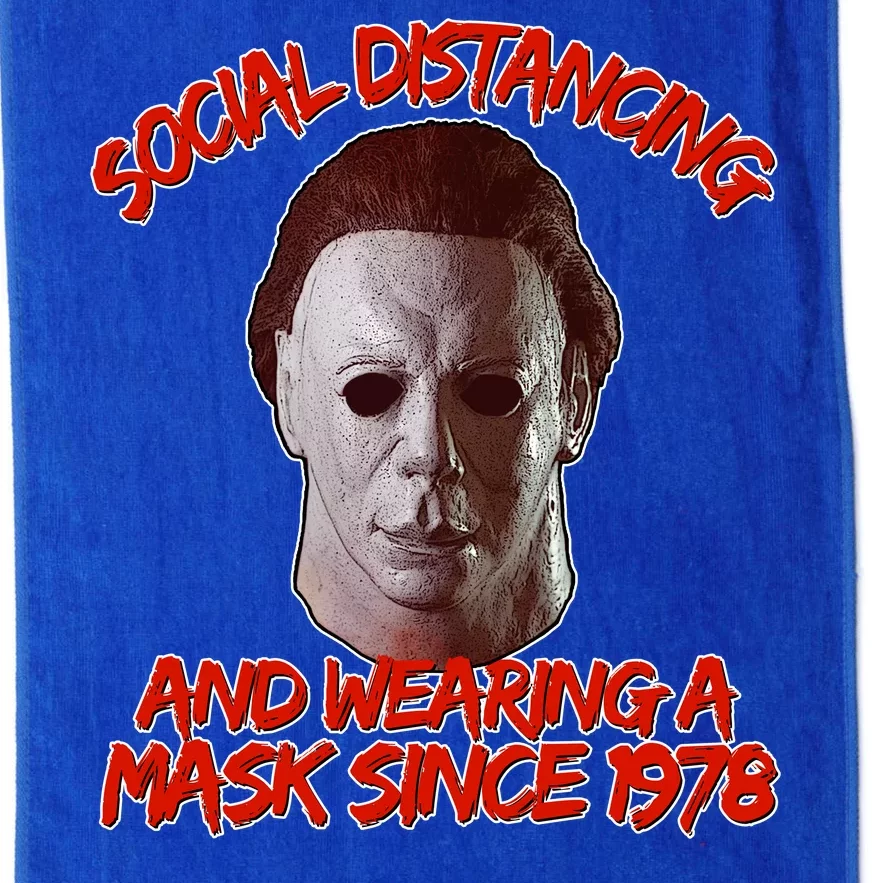 Social Distancing Wearing A Mask Since 1978 Halloween Platinum Collection Golf Towel