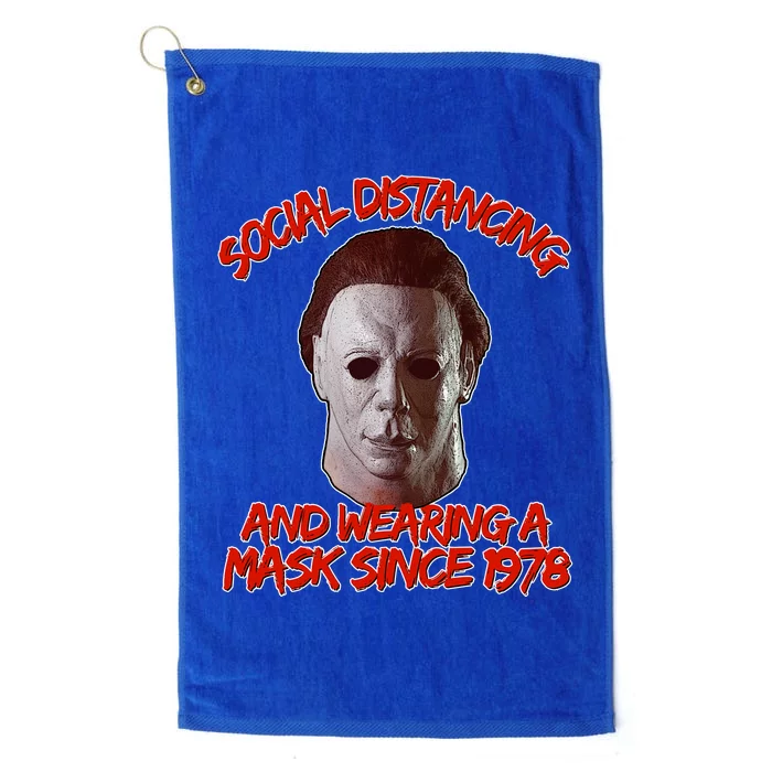 Social Distancing Wearing A Mask Since 1978 Halloween Platinum Collection Golf Towel