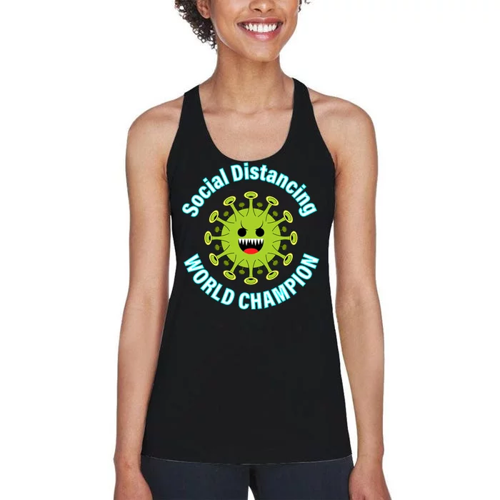 Social Distancing World Champion Women's Racerback Tank