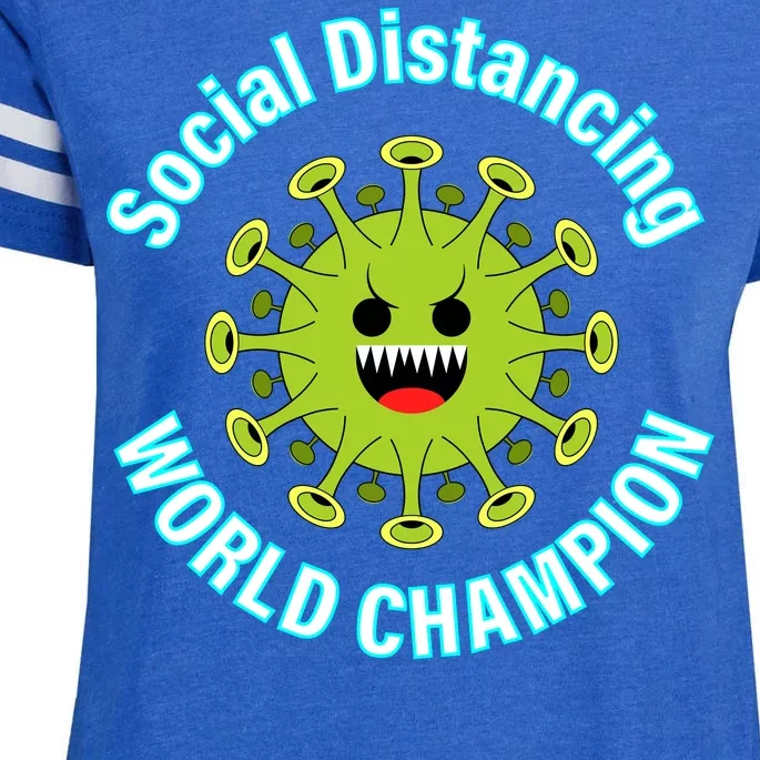 Social Distancing World Champion Enza Ladies Jersey Football T-Shirt