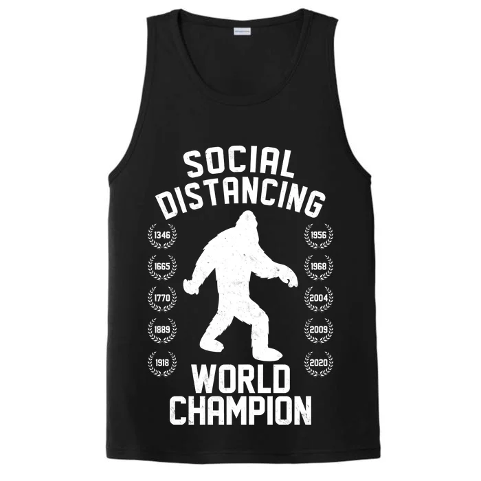 Social Distancing World Champion Sasquatch Performance Tank