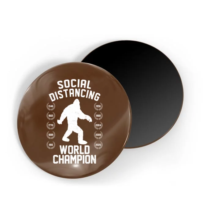 Social Distancing World Champion Sasquatch Magnet